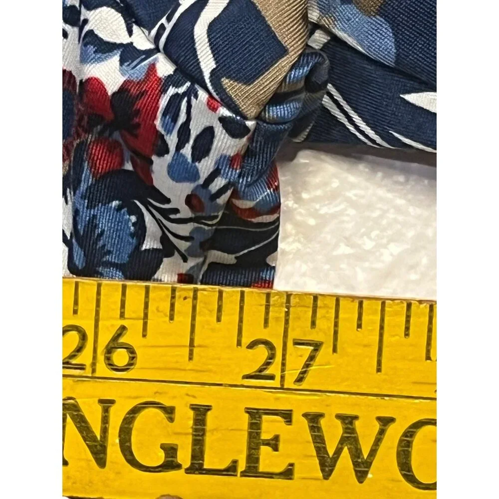 N Touch Women’s 1X Multicolor Floral Boho Tunic Top Button Details Blue Red - Picture 12 of 15